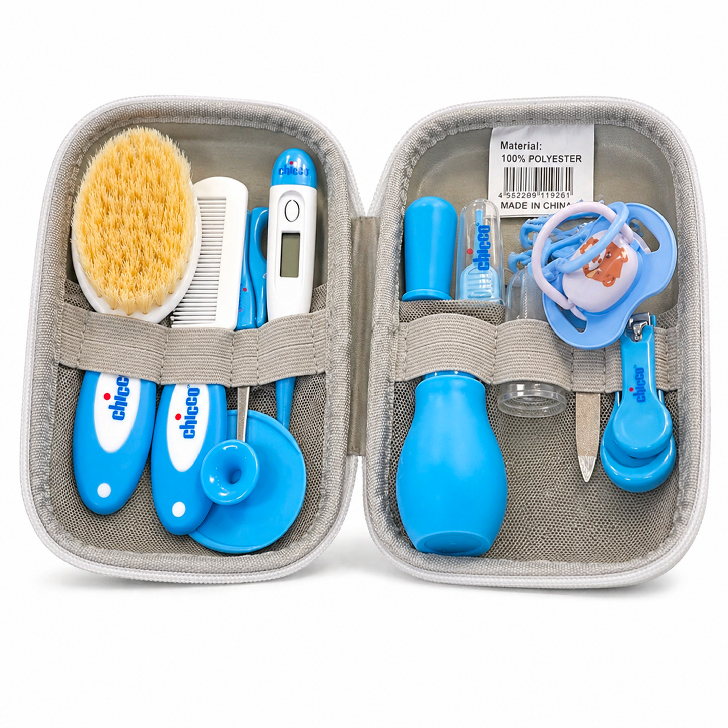 Chicco 13-Piece Essential Baby Healthcare & Grooming Kit – Premium Nursery Care Set for Newborns (Pink & Baby Blue)
