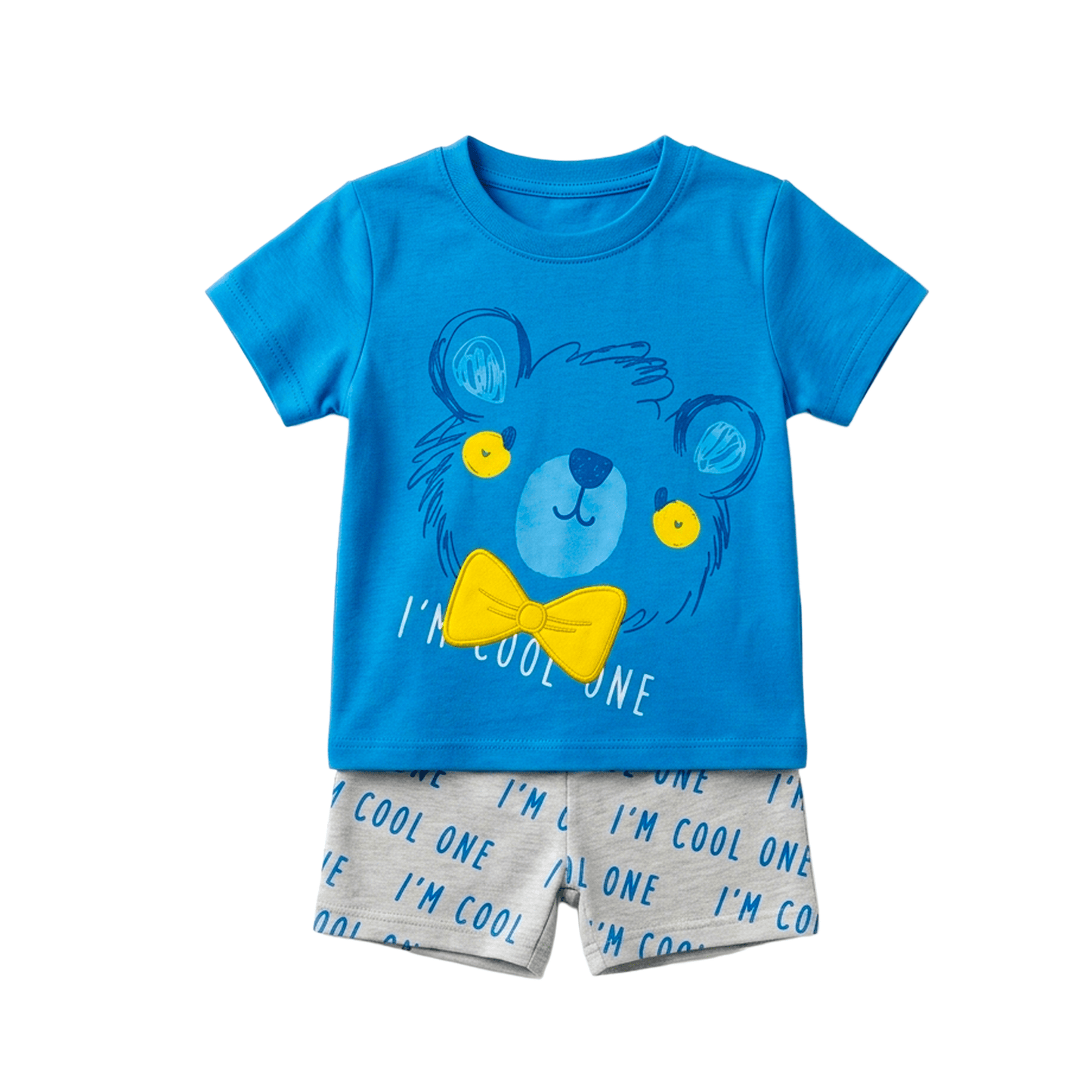 Boys' Summer Set – T-Shirt & Shorts (Cool Bear)