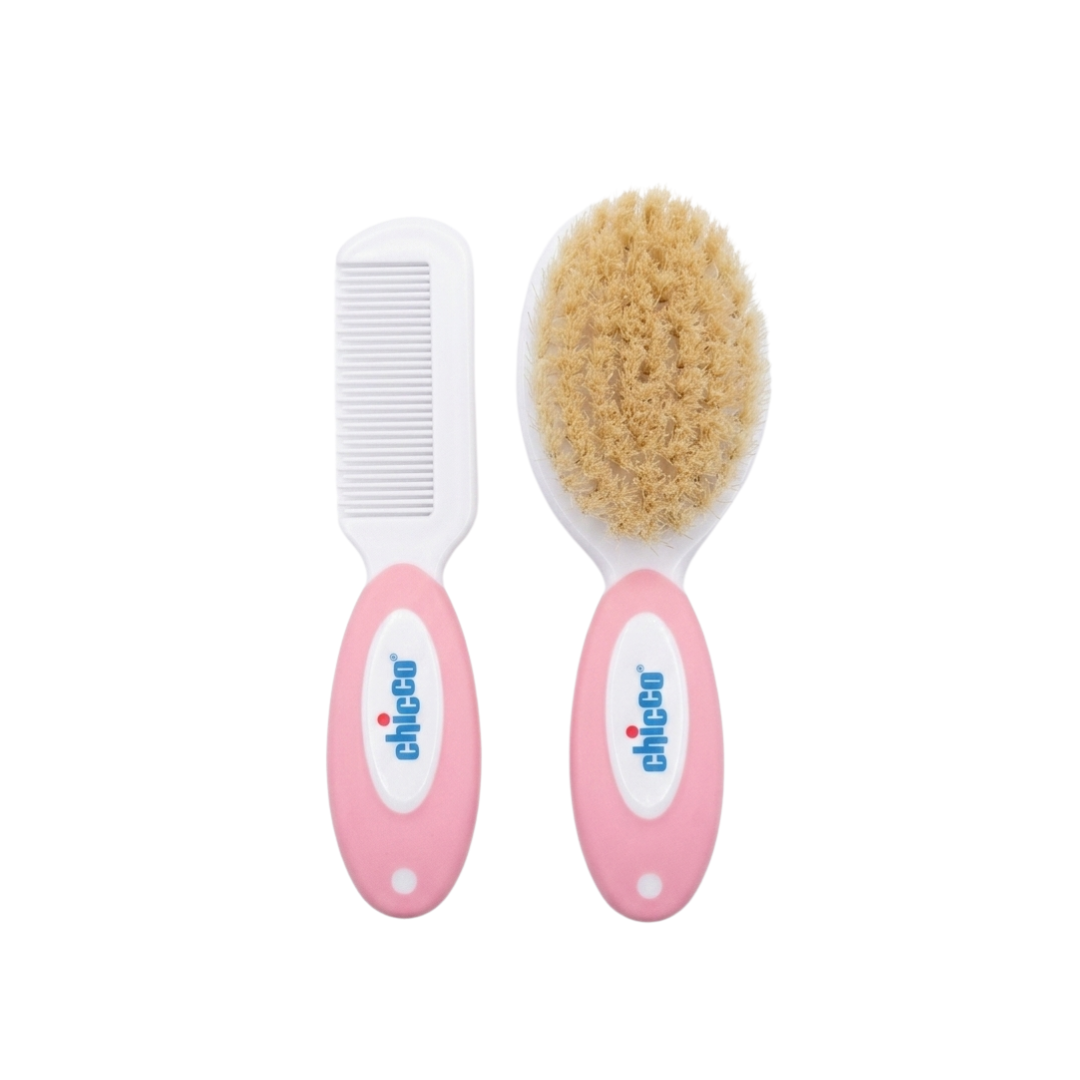 Chicco Baby Brush & Comb Set - PINK
