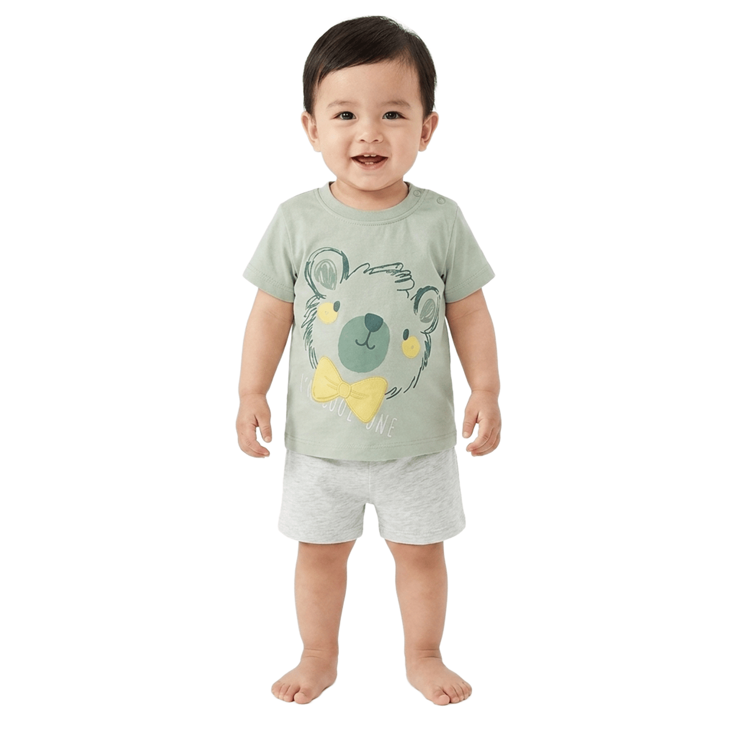 Boys' Summer Set – T-Shirt & Shorts (Cool Bear)
