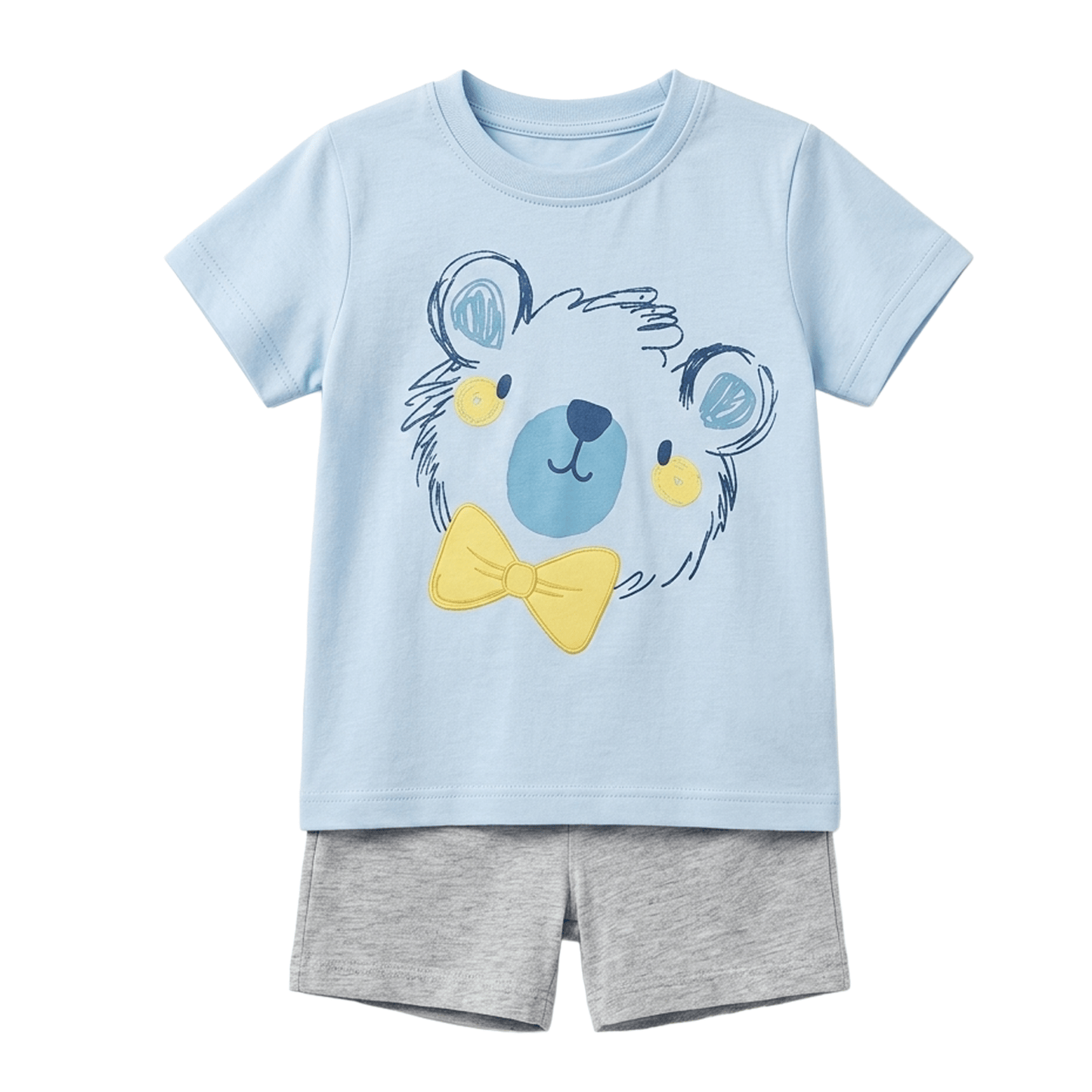 Boys' Summer Set – T-Shirt & Shorts (Cool Bear)