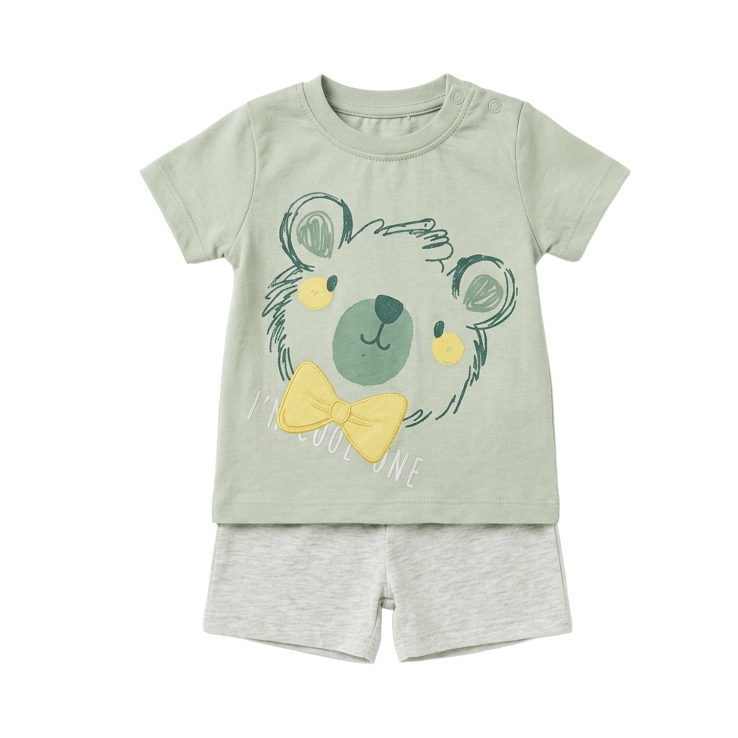 Boys' Summer Set – T-Shirt & Shorts (Cool Bear)