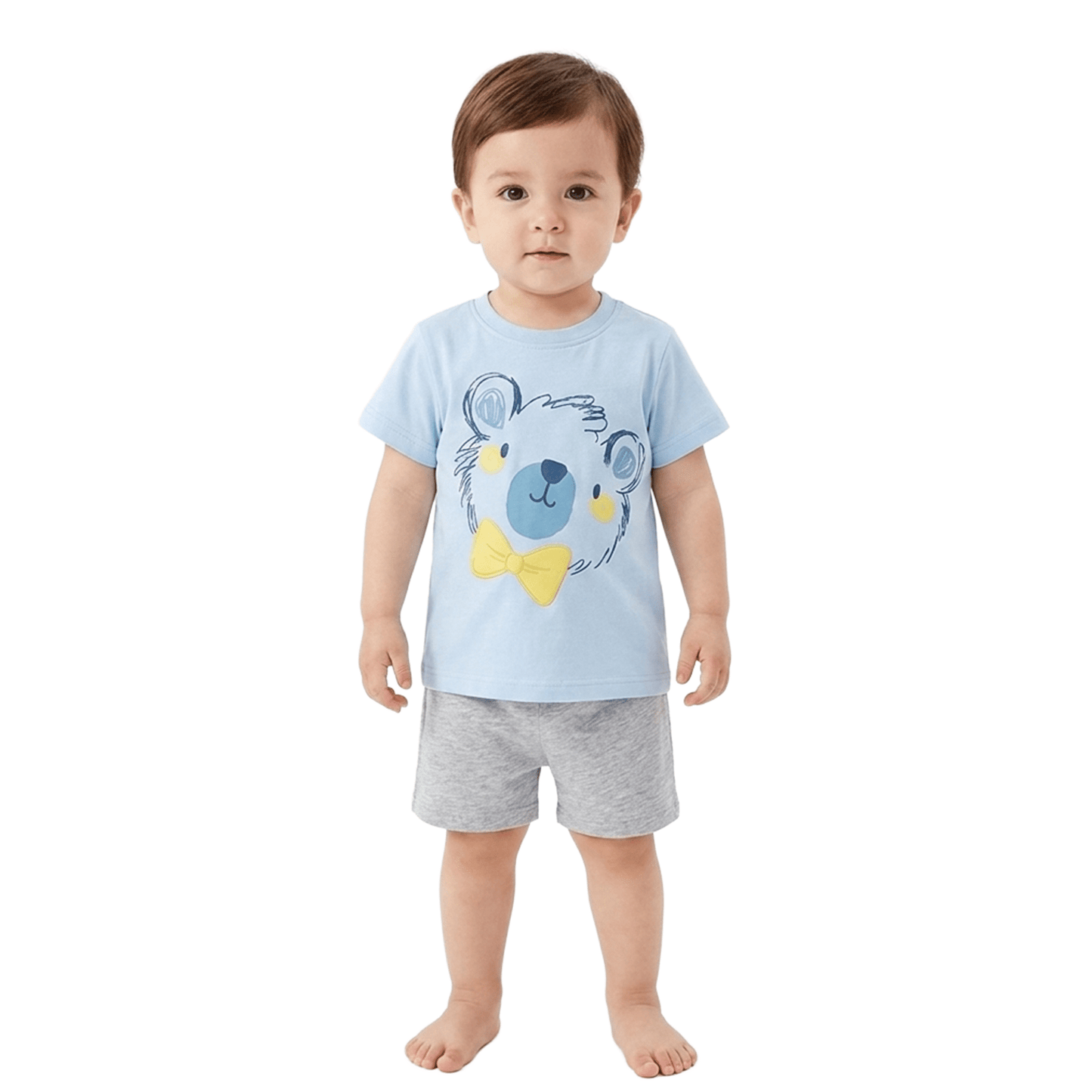 Boys' Summer Set – T-Shirt & Shorts (Cool Bear)