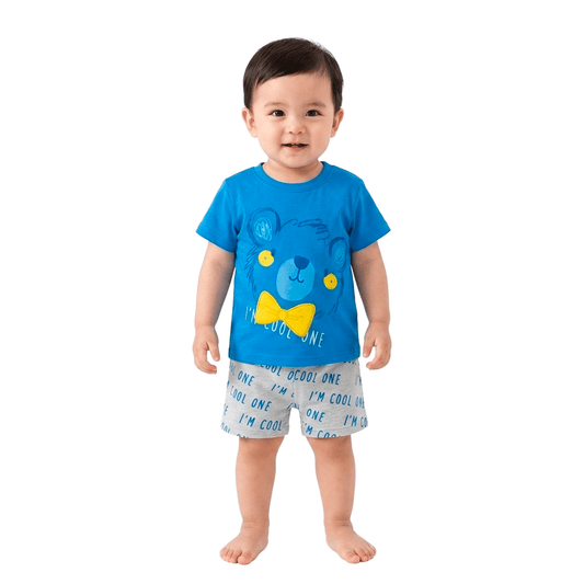 Boys' Summer Set – T-Shirt & Shorts (Cool Bear)