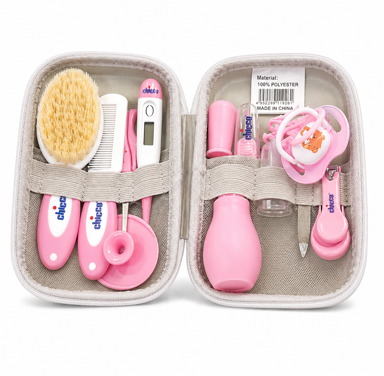 Chicco 13-Piece Essential Baby Healthcare & Grooming Kit – Premium Nursery Care Set for Newborns (Pink & Baby Blue)
